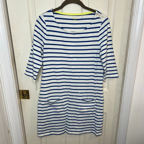 Boden Blue/White Striped Nautical 3/4 Sleeve Dress Size Small - Picture 1 of 8
